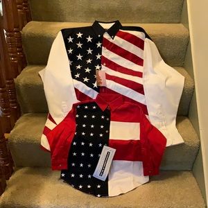 New w tags. Panhandle Slim flag shirts. Sz M&S